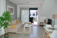  2 bed 2 bath corner top floor apartment overlooking the community pool in pilar de la horadada